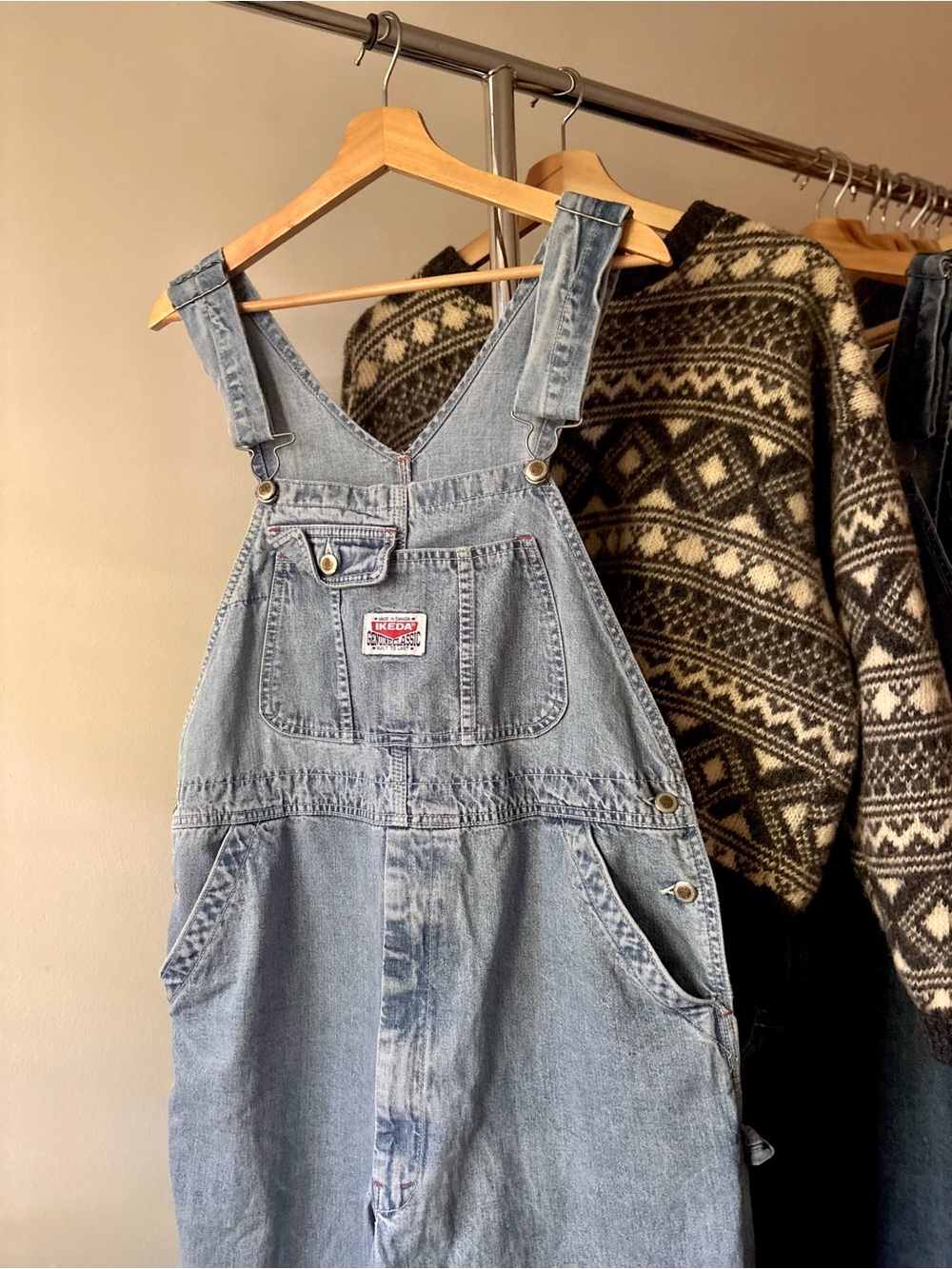1990s Vintage Ikeda Light Denim Overalls